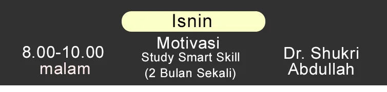 Maklumat jadual waktu kelas tuisyen online SPM Aster Edu