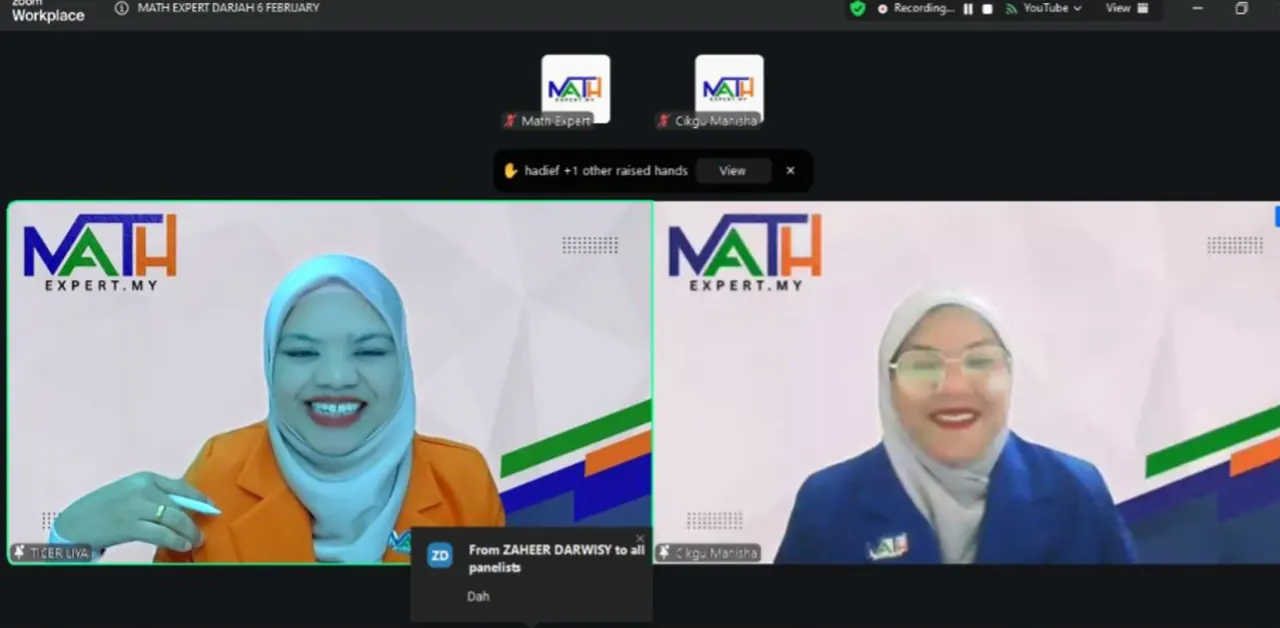 Suasana kelas tuisyen online SPM Aster Edu