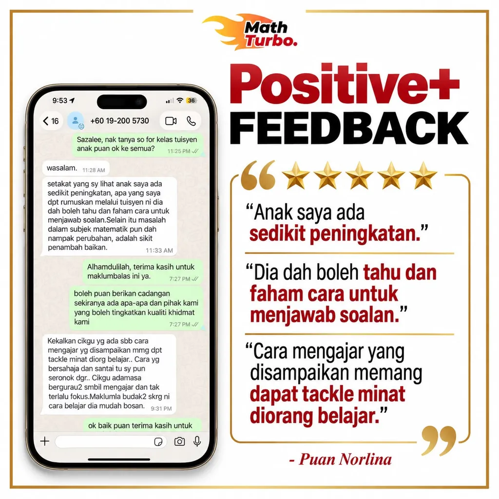 Maklum balas ibu bapa: anak ada sedikit peningkatan, dah boleh tahu dan faham cara menjawab soalan; cara mengajar cikgu dapat menarik minat mereka belajar.