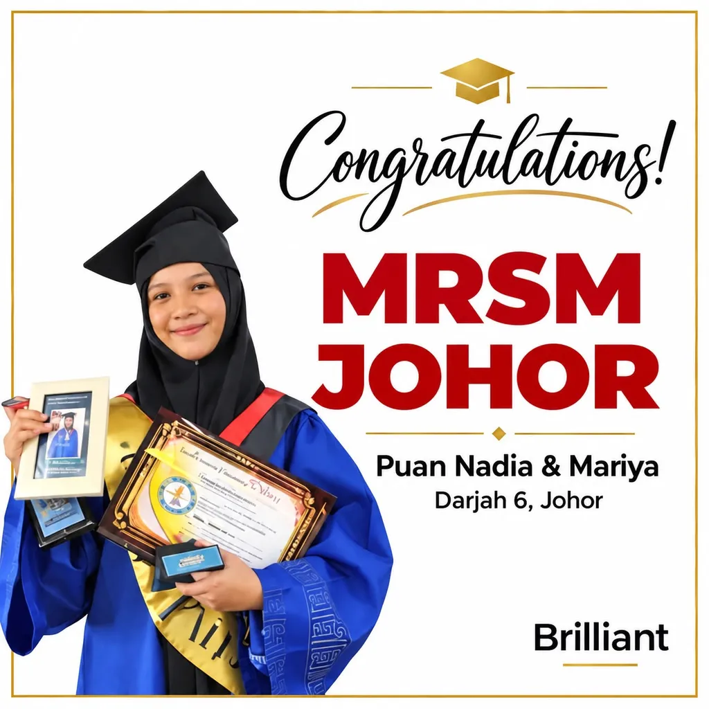 Pelajar Darjah 6 dari Johor diterima masuk ke MRSM Johor