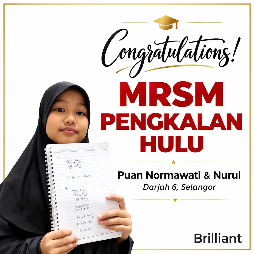 Pelajar Darjah 6 dari Selangor diterima masuk ke MRSM Pengkalan Hulu